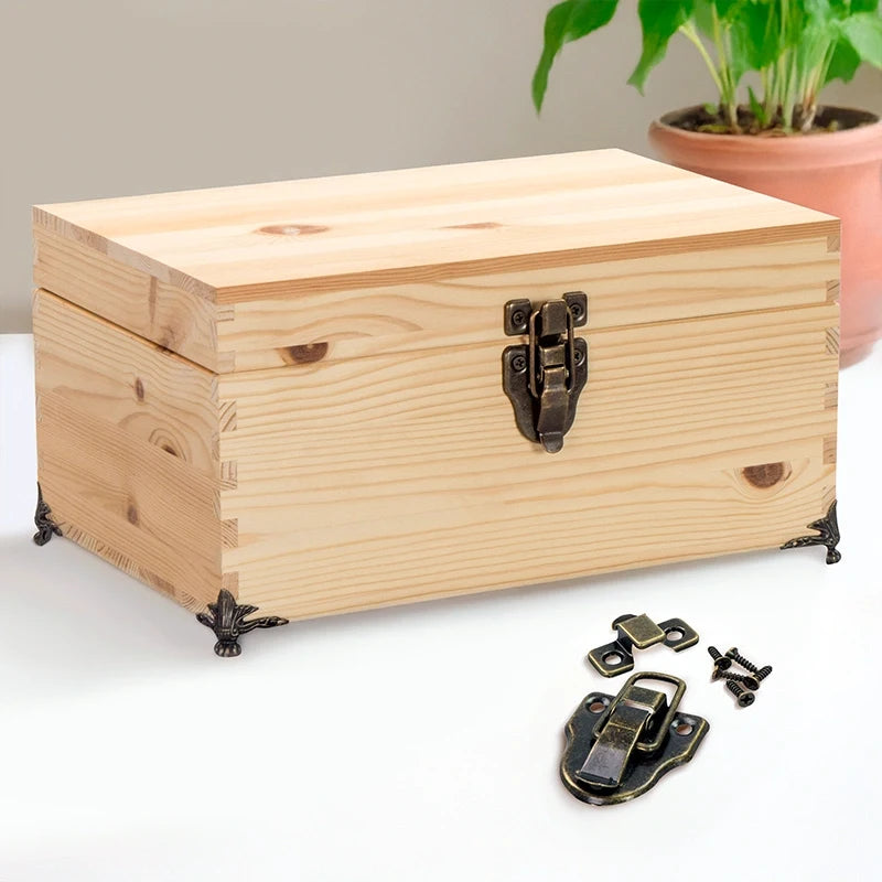 Fermeture à loquet pour coffre – Fer, finition laiton – Image 5