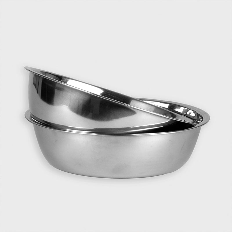 Set de 2 gamelles en acier inoxydable pour chiens et chats - Argenté - Image 6