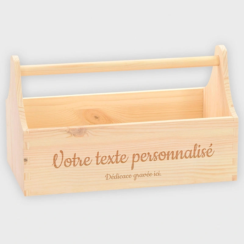 Panier-cadeau personnalisé avec texte au choix – Coffret cadeau & boîte cadeau | Boîte à outils avec gravure souhaitée - Image 16