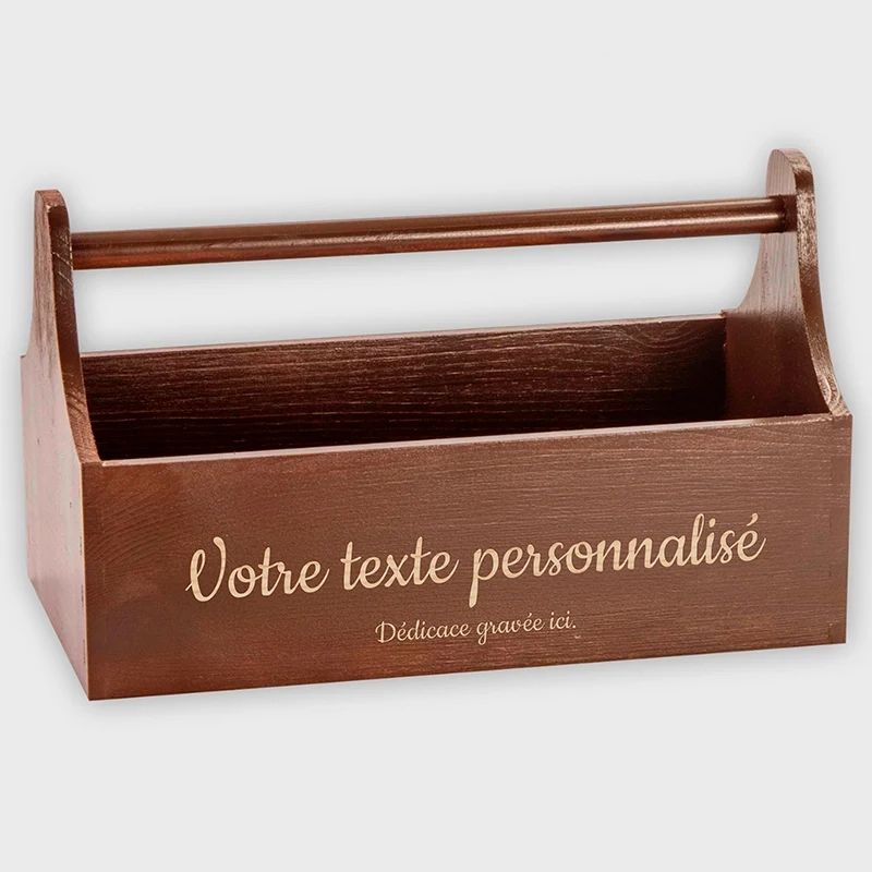 Panier-cadeau personnalisé avec texte au choix – Coffret cadeau & boîte cadeau | Boîte à outils avec gravure souhaitée - Image 17