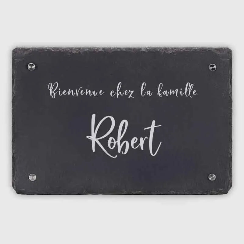 Plaque de porte personnalisée – Impression avec nom de famille – 3 tailles | Plaque maison avec texte souhaité - Image 1