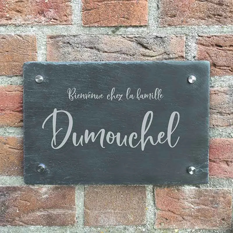 Plaque de porte personnalisée – Impression avec nom de famille – 3 tailles | Plaque maison avec texte souhaité - Image 2