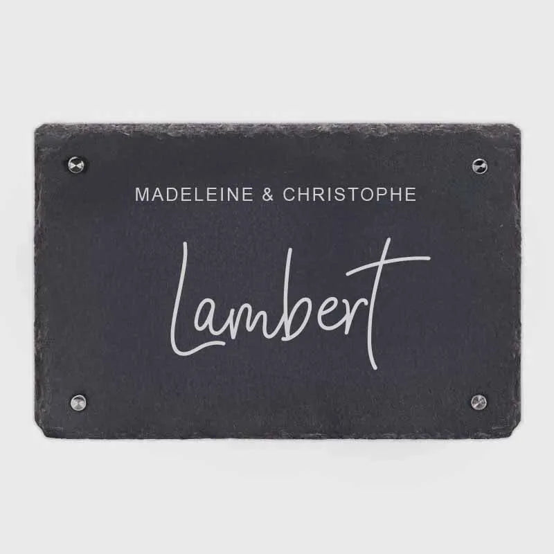 Plaque de porte personnalisée – Impression avec nom de famille – 3 tailles | Plaque de maison Sarre - Image 8