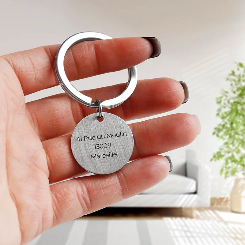 Médaille pour chien personnalisée avec gravure – Plaque d'identification argentée - Image 4