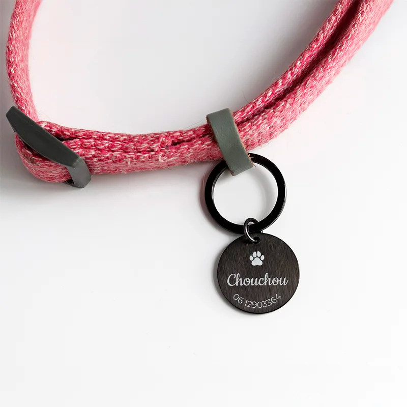 Médaille pour chien personnalisée avec gravure – Plaque d'identification noire - Image 10