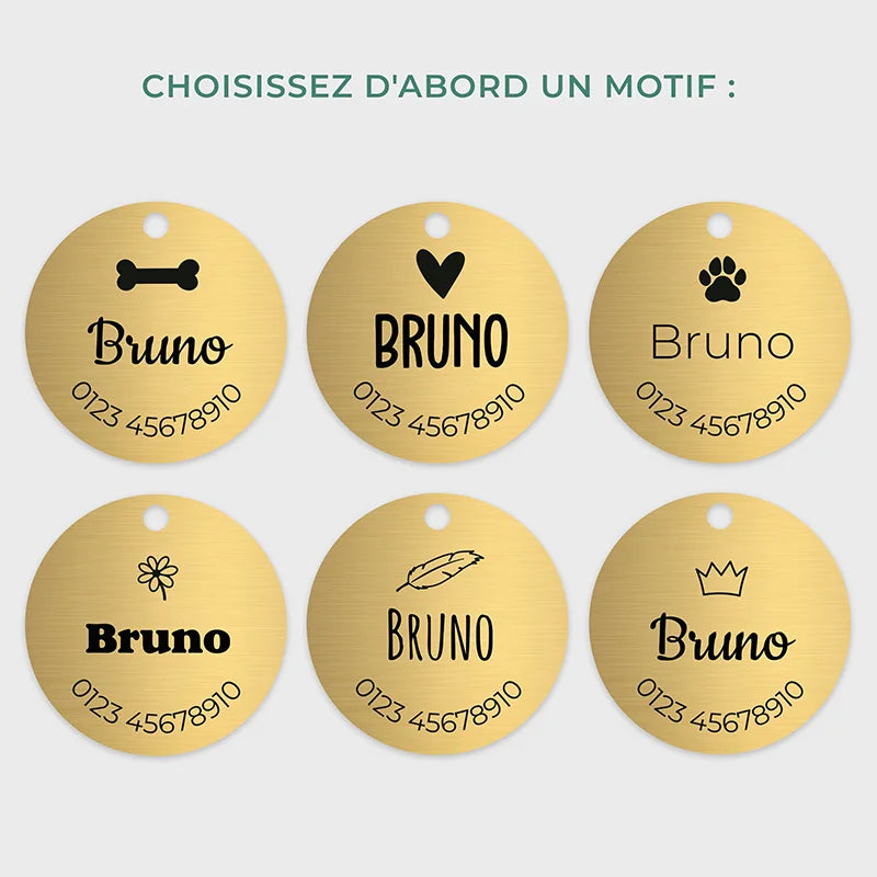 Médaille pour chien personnalisée avec gravure – Plaque d'identification dorée - Image 9