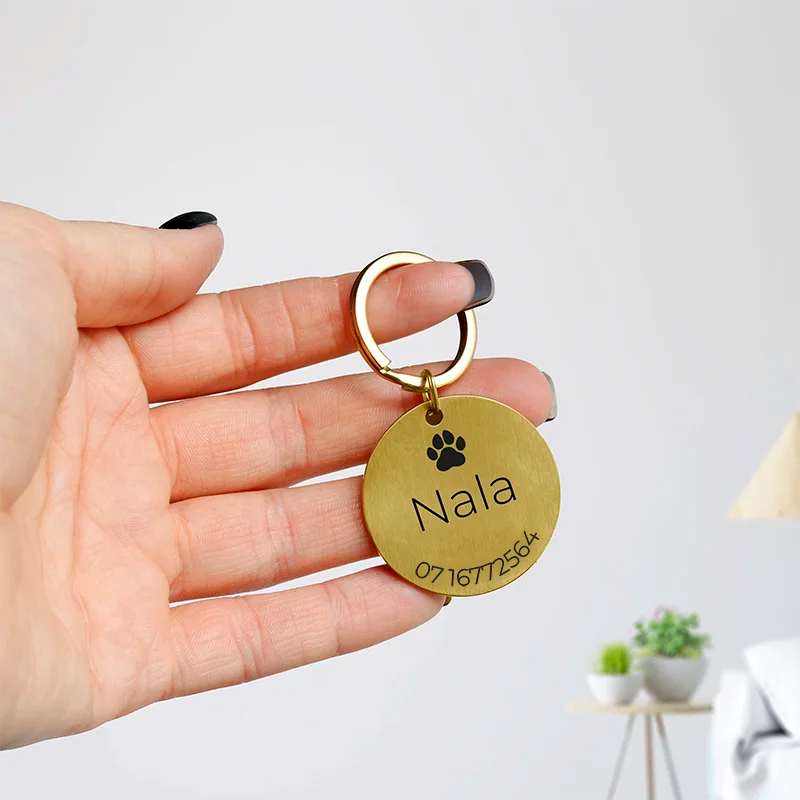 Médaille pour chien personnalisée avec gravure – Plaque d'identification dorée - Image 4