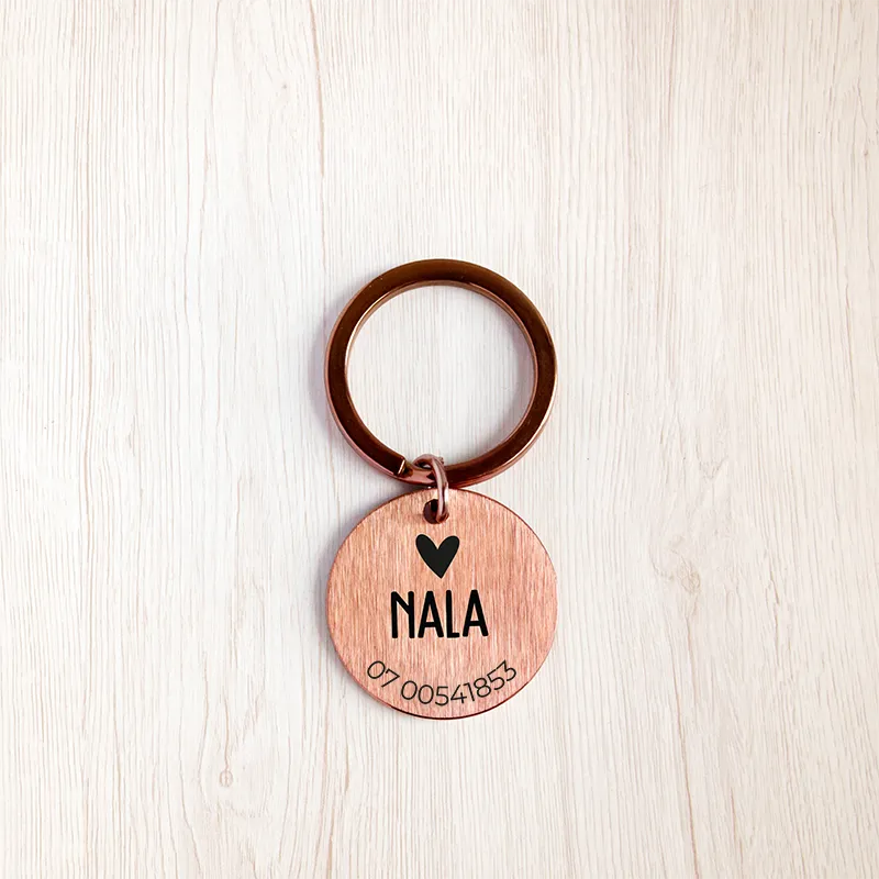 Médaille pour chien personnalisée avec gravure – Plaque d'identification rose - Image 11