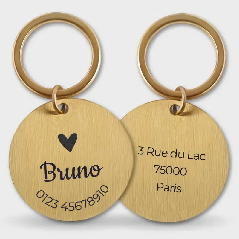 Médaille pour chien personnalisée avec gravure – Plaque d'identification dorée - Image 12