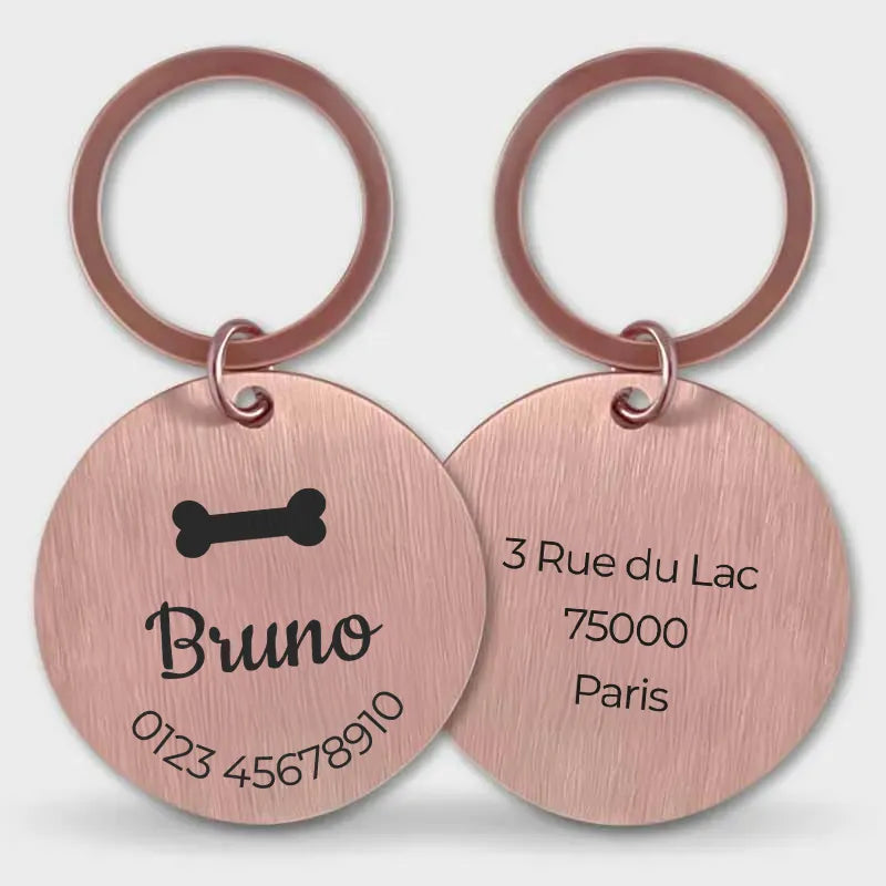Médaille pour chien personnalisée avec gravure – Plaque d'identification rose - Image 13