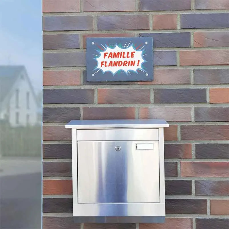 Plaque de porte personnalisée – Impression avec nom de famille – 3 tailles - Plaque maison Comique - Image 4