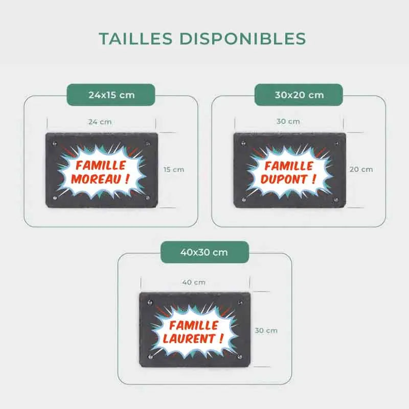 Plaque de porte personnalisée – Impression avec nom de famille – 3 tailles - Plaque maison Comique - Image 3