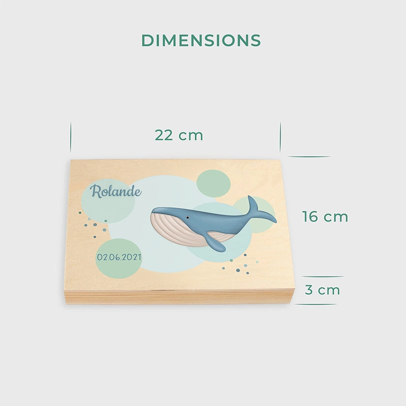 Couverts pour enfants personnalisés avec prénom - Motif Baleine - Image 3