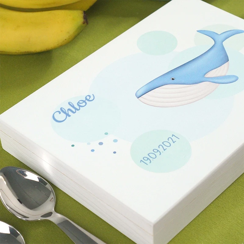 Couverts pour enfants personnalisés avec prénom - Motif Baleine - Image 6