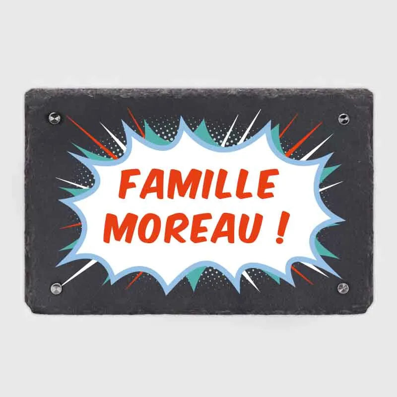 Plaque de porte personnalisée – Impression avec nom de famille – 3 tailles - Plaque maison Comique - Image 8