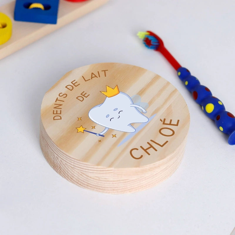 Boîte à dents de lait personnalisée avec prénom - Boîte à dents avec la fée pour enfants - Image 6