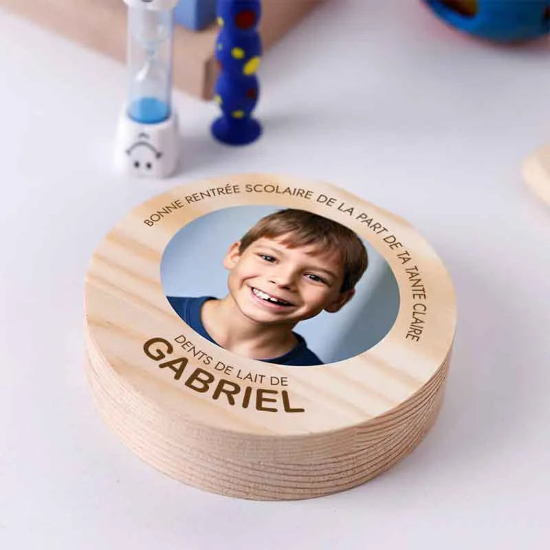 Boîte à dents en bois personnalisée avec photo - Boîte à dents pour enfants - Image 6