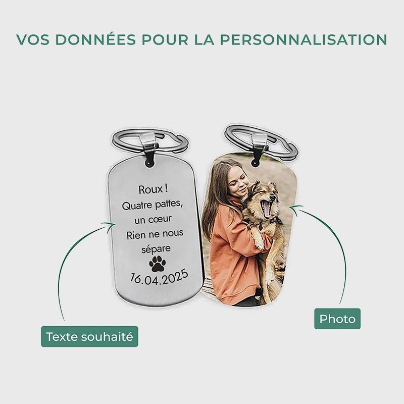 Porte-clés personnalisé avec photo comme cadeau pour les propriétaires d'animaux - Image 3