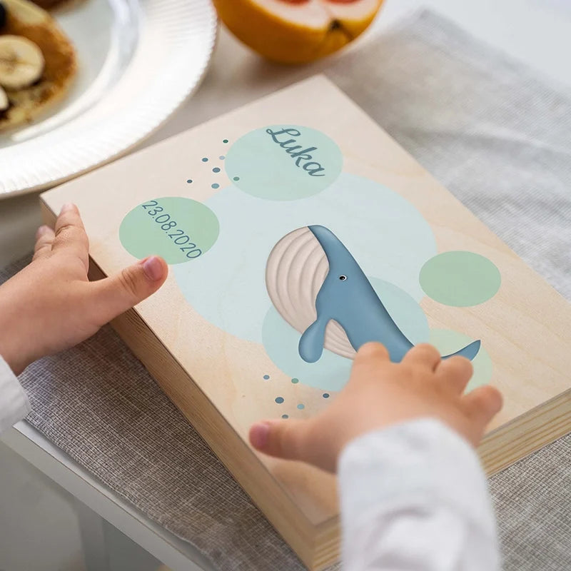 Couverts pour enfants personnalisés avec prénom - Motif Baleine - Image 7