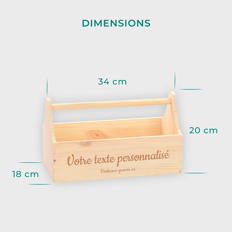 Panier-cadeau personnalisé avec texte au choix – Coffret cadeau & boîte cadeau | Boîte à outils avec gravure souhaitée - Image 5