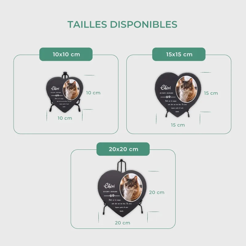 Plaque funéraire personnalisée pour animaux - Pattes - Image 3