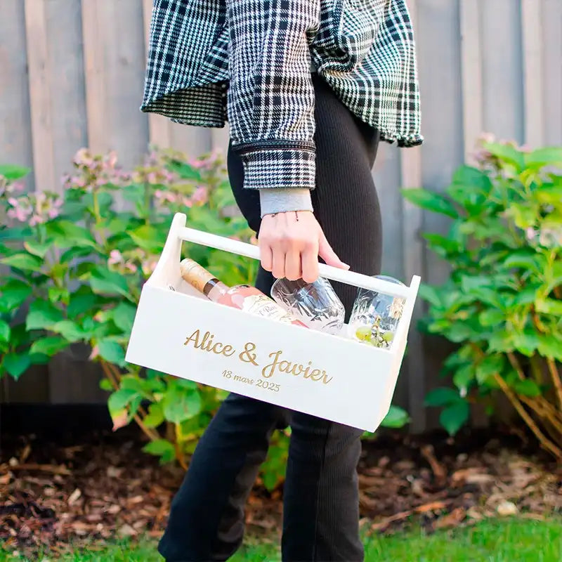 Panier-cadeau personnalisé avec texte au choix – Coffret cadeau & boîte cadeau | Boîte à outils avec gravure souhaitée - Image 8